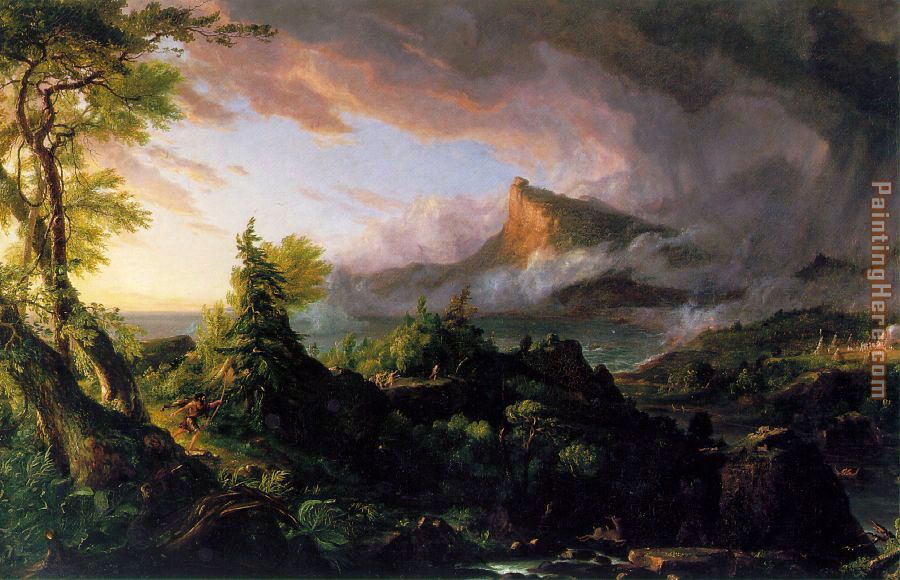 The Course of Empire The Savage State painting - Thomas Cole The Course of Empire The Savage State art painting